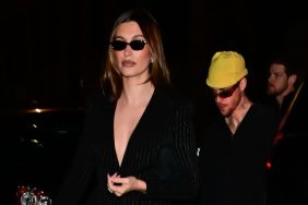 Justin Bieber and Hailey Bieber are seen on February 07, 2025 in New York City