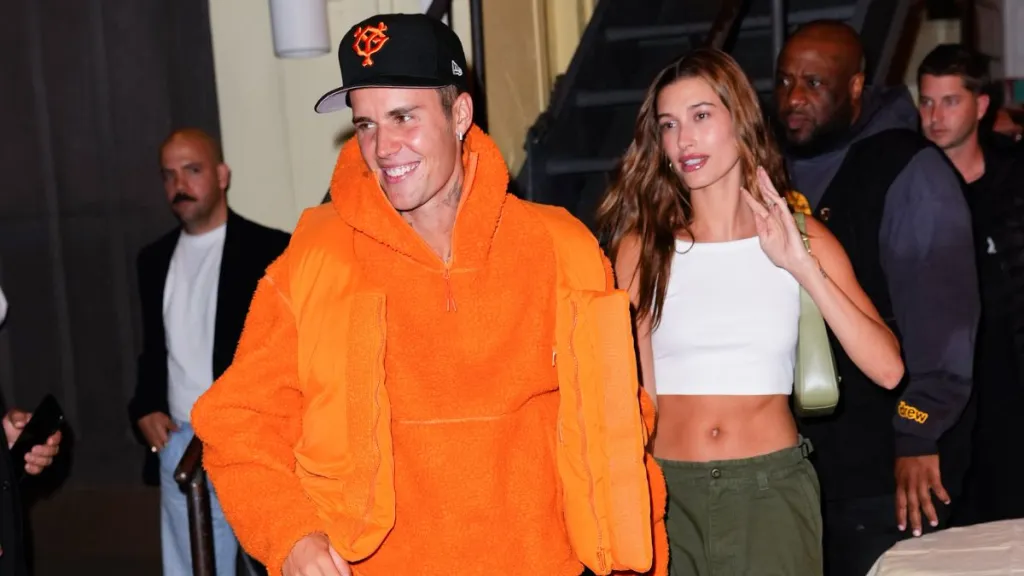 Justin Bieber and Hailey Bieber are seen at Cipriani after his concert at Barclays Center on June 04, 2022 in New York City