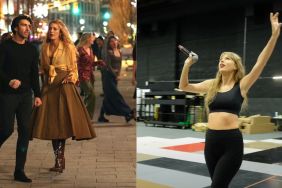 ustin Baldoni and Blake Lively are seen on the set of 'It Ends with Us', Taylor Swift's official music video for 'I Can Do It With A Broken Heart'