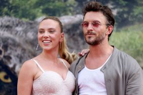 Scarlett Johansson and Jonathan Bailey attend the "Jurassic World Rebirth" New York Premiere at Lincoln Center on June 23, 2025 in New York City
