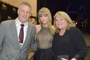 Scott Swift, singer Taylor Swift and Andrea Swift attend the 48th Annual Academy of Country Music Awards at the MGM Grand Garden Arena on April 7, 2013 in Las Vegas, Nevada