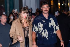 Taylor Swift (L) and Travis Kelce are seen in SoHo on October 11, 2024 in New York City