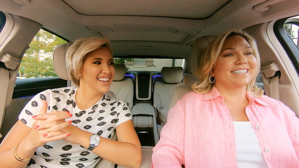 Savannah Chrisley and Julie Chrisley riding together in a car