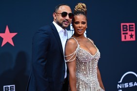 Eva Marcille and Michael Sterling on the red carpet at the BET Awards 2022