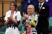 Julia Lemigova and Martina Navratilova