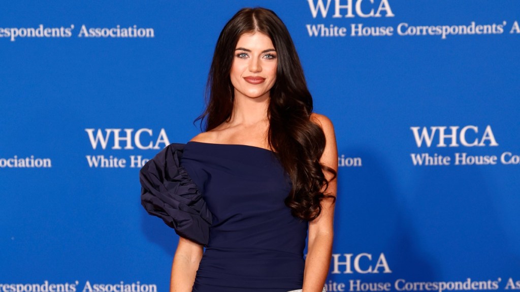 Madi Prewett at in a blue dress at the 2024 White House Correspondents' Dinner