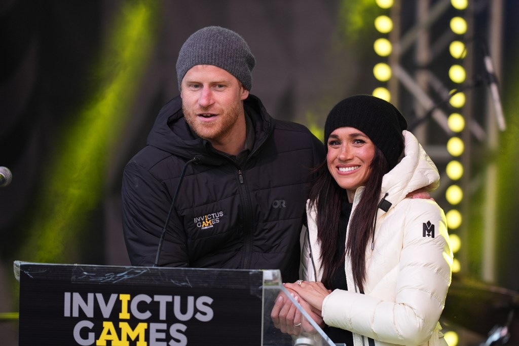 The Duke and Duchess of Sussex attending the Whistler Welcome Celebration at the 2025 Invictus Games in Whistler, Canada. Picture date: Monday February 10, 2025.