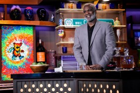 Charles Oakley behind the bar at Watch What Happens Live