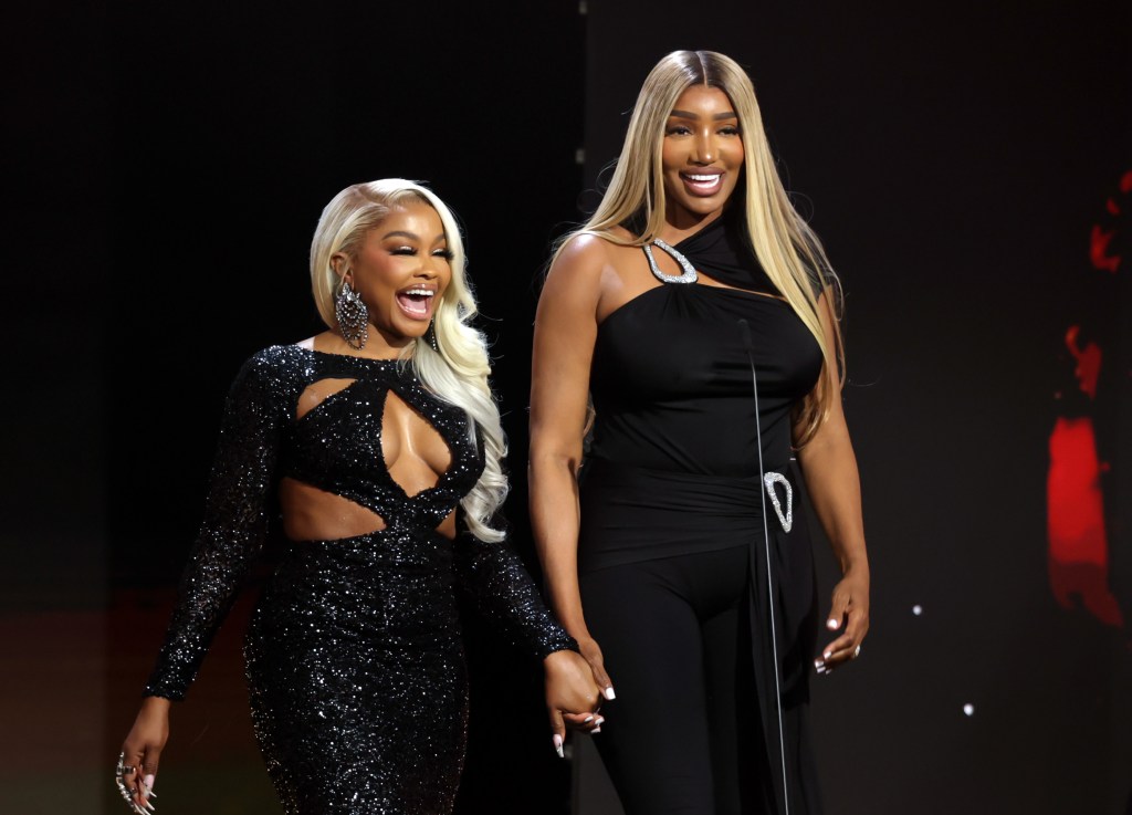 NeNe Leakes and Phaedra Parks in all black at the Hollywood Impact Awards