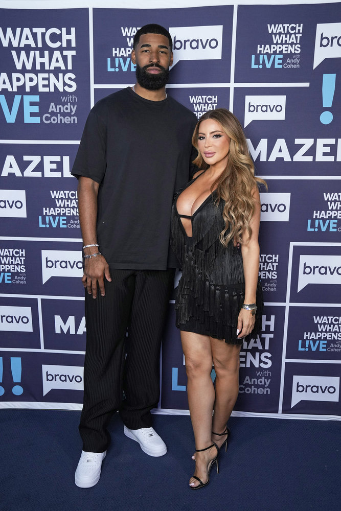 Larsa Pippen and Jeff Coby backstage at Watch What Happens Live