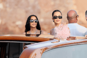 Kim Kardashian and Khloé Kardashian sighting at the Jeff Bezos and Lauren Sanchez Wedding on June 27, 2025 in Venice, Italy.