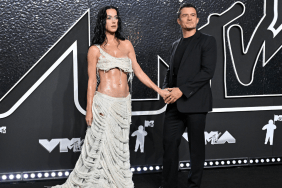 Katy Perry and Orlando Bloom attend the 2024 MTV Video Music Awards at UBS Arena on September 11, 2024 in Elmont, New York.