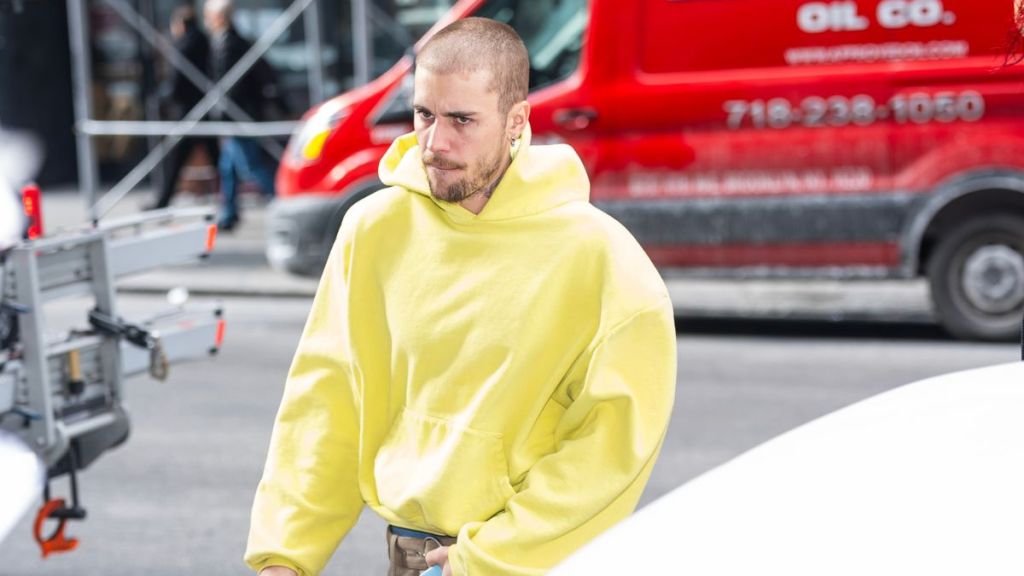 Justin Bieber is seen in Union Square on January 29, 2025 in New York City.