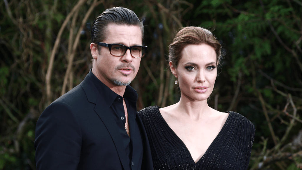 Brad Pitt and Angelina Jolie attend a private reception as costumes and props from Disney's "Maleficent" are exhibited in support of Great Ormond Street Hospital at Kensington Palace on May 8, 2014 in London, England.