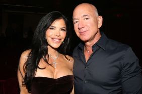 Lauren Sanchez and Jeff Bezos attend the opening night of "Sunset BLVD" at St James Theater on October 20, 2024 in New York City.