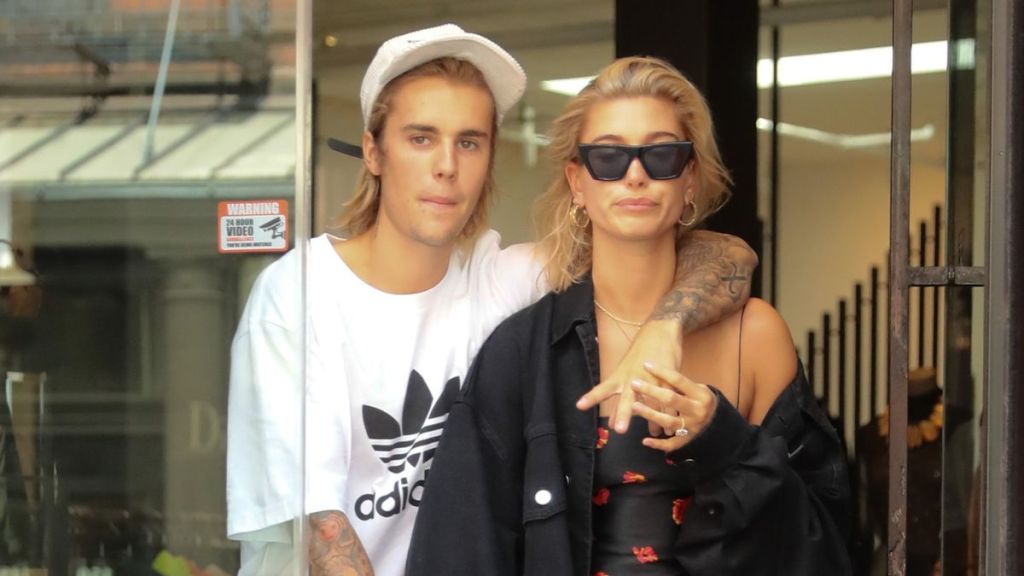 Justin Bieber and Hailey Baldwin are seen on July 27, 2018 in New York City.