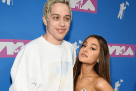 Pete Davidson and Ariana Grande attend the 2018 MTV Video Music Awards at Radio City Music Hall on August 20, 2018 in New York City.