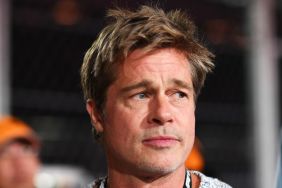 Brad Pitt, star of the upcoming Formula One based movie, Apex, walks in the Pitlane prior to qualifying ahead of the F1 Grand Prix of Las Vegas at Las Vegas Strip Circuit on November 17, 2023 in Las Vegas, Nevada