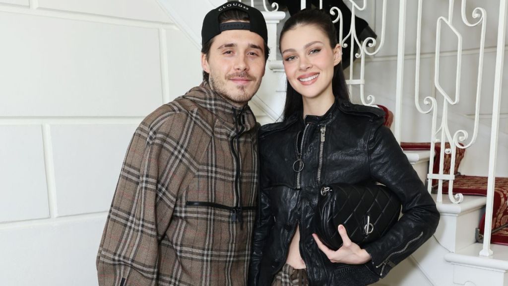Brooklyn Beckham and Nicola Peltz attend the after-party for the Burberry Winter 2025 show during London Fashion Week at The Twenty Two on February 24, 2025 in London, England.