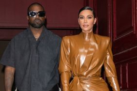Kim Kardashian West and husband Kanye West leave K.West's Sunday Service At Theatre Des Bouffes Du Nord - Paris Fashion Week Womenswear Fall/Winter 2020/2021 on March 01, 2020 in Paris, France