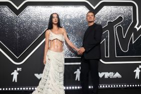 Katy Perry and Orlando Bloom attend the 2024 MTV Video Music Awards at UBS Arena on September 11, 2024 in Elmont, New York
