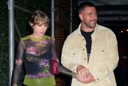 Taylor Swift and Travis Kelce have dinner at Waverly Inn on October 15, 2023 in New York City