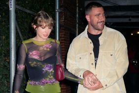 Taylor Swift and Travis Kelce have dinner at Waverly Inn on October 15, 2023 in New York City