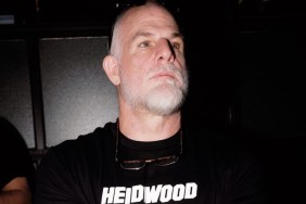 John "Shrek" McPhee posing in a black Heidiwood shirt