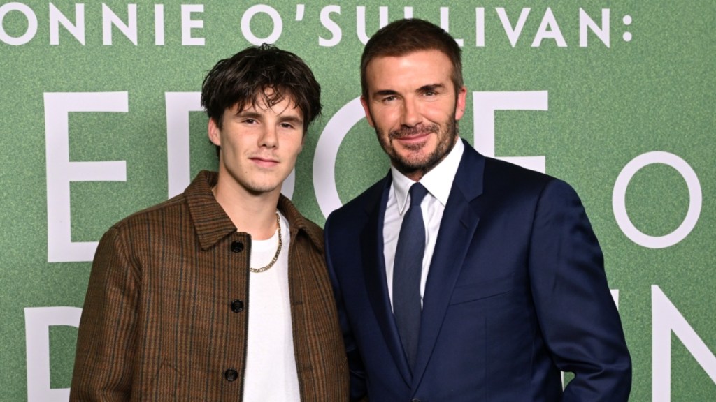 David Beckham Poses in Speedo With Son Cruz Beckham