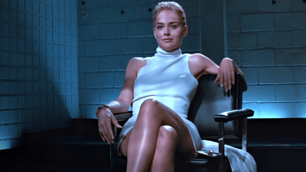 Sharon Stone Leaves Little to Imagination in Sky-High Slit Dress
