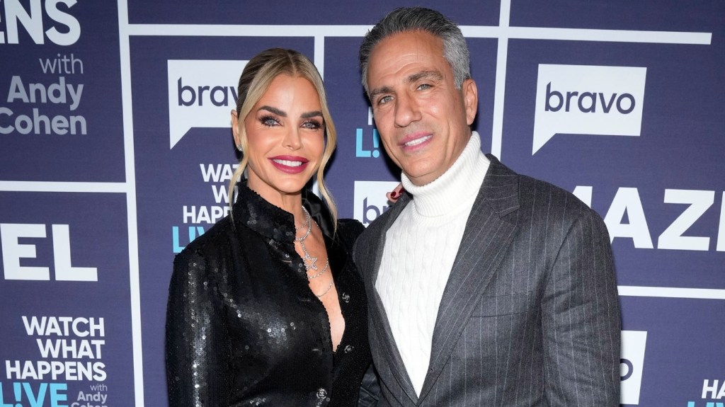 Alexia Nepola and Todd Nepola posing together backstage at Watch What Happens Live