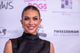 Stassi Schroeder in a black dress at a Vanderpump Dogs event