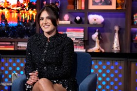 Stephanie Shojaee in a black dress on Watch What Happens Live