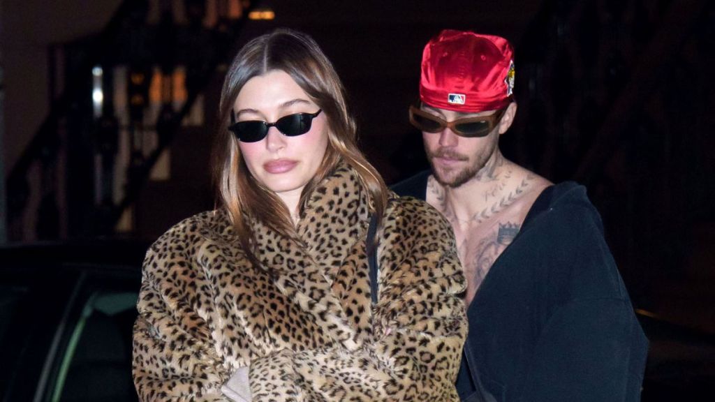 ustin Bieber and Hailey Bieber are seen on February 06, 2025 in New York City