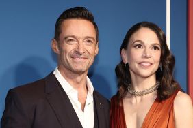 Hugh Jackman and Sutton Foster attend the opening night of "The Music Man" at Winter Garden Theatre on February 10, 2022 in New York City