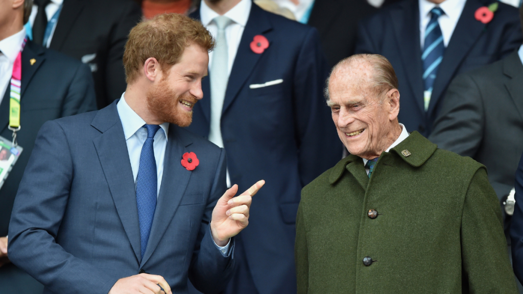 Prince Harry and Prince Philip.