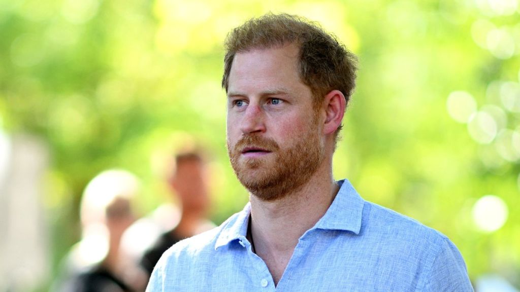Prince Harry, Duke of Sussex looks on during day six of the Invictus Games Düsseldorf 2023 on September 15, 2023 in Duesseldorf, Germany