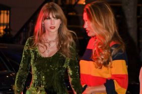 Taylor Swift and Blake Lively attend a private party at Lucalli Pizza restaurant in Brooklyn on January 10, 2024 in New York City