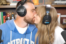 Taylor Swift Travis Kelce kiss podcast