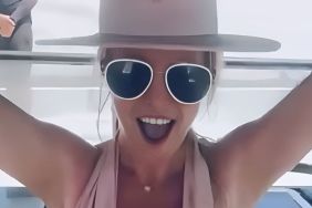 Britney Spears Wears Plunging Neckline Swim Suit in New Video