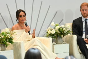 Meghan, Duchess of Sussex and Prince Harry, Duke of Sussex speak onstage at The Archewell Foundation Parents’ Summit: Mental Wellness in the Digital Age during Project Healthy Minds' World Mental Health Day Festival 2023 at Hudson Yards on October 10, 2023 in New York City.