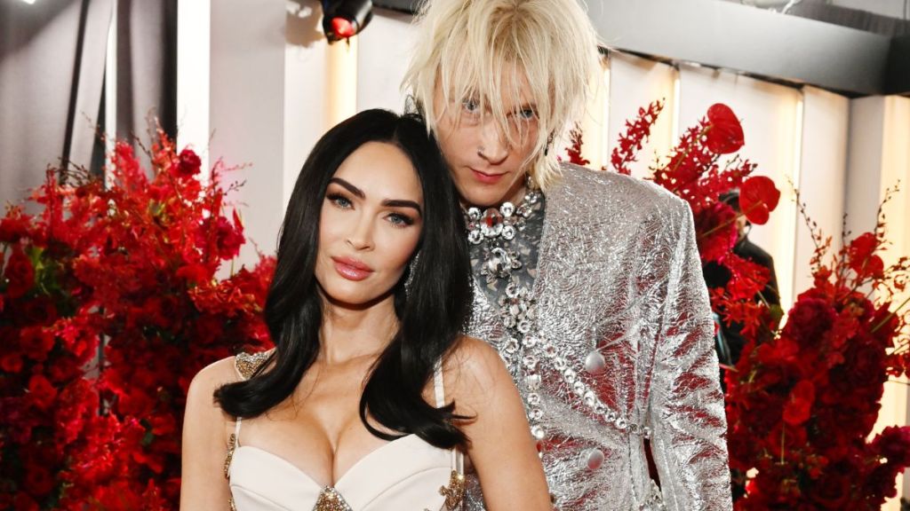 Megan Fox and Machine Gun Kelly attend the 65th GRAMMY Awards on February 05, 2023 in Los Angeles, California.