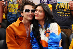 Timothee Chalamet and Kylie Jenner attend Game Six of the Eastern Conference Finals of the 2025 NBA Playoffs between the New York Knicks and the Indiana Pacers at Gainbridge Fieldhouse on May 31, 2025 in Indianapolis, Indiana.