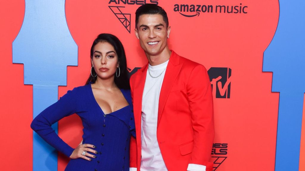 Georgina Rodriguez and Cristiano Ronaldo attend the MTV EMAs 2019 at FIBES Conference and Exhibition Centre on November 03, 2019 in Seville, Spain.