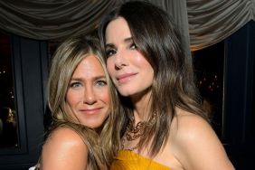 Jennifer Aniston and Sandra Bullock attend the Netflix 2020 Golden Globes After Party on January 05, 2020 in Los Angeles, California.
