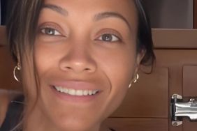 Zoe Saldana Flaunts Her Moves in Plunging Black Top