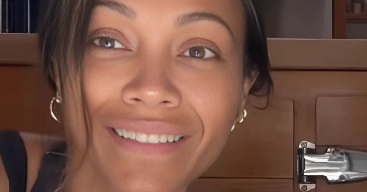 Zoe Saldana Flaunts Her Moves in Plunging Black Top