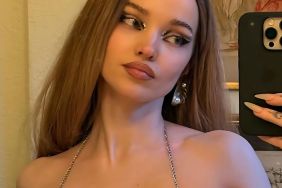 Dove Cameron Looks Sizzling Hot in Red Crochet Bikini