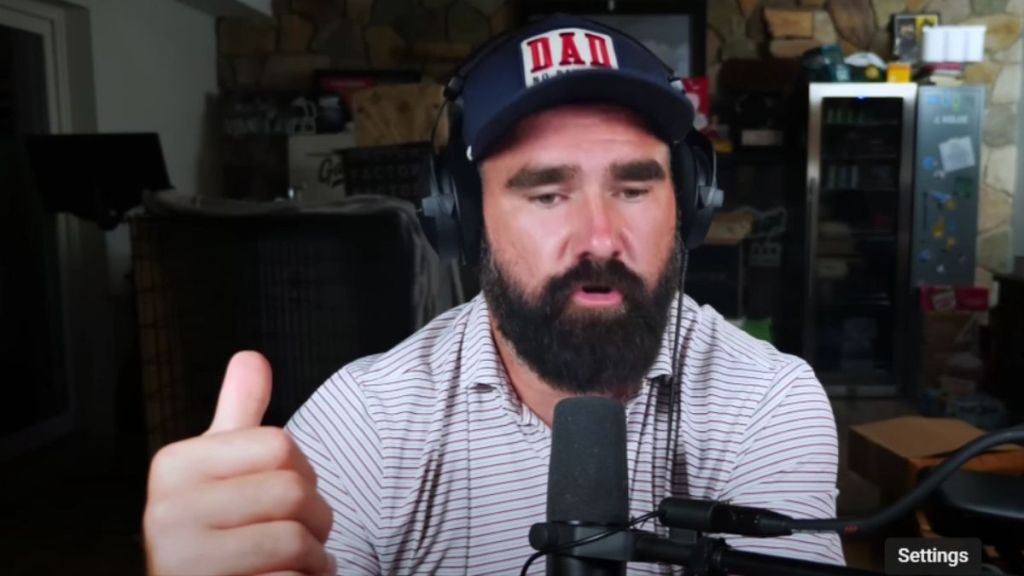 Jason Kelce's New Dye Job for Beard Feels Like 'Shoe Polish'