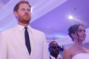 Prince Harry, Duke of Sussex, and Meghan, Duchess of Sussex visit Nigeria Unconquered, a charity organisation that works in collaboration with the Invictus Games Foundation, at a reception at Officers’ Mess on May 11, 2024 in Abuja, Nigeria